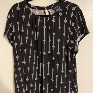 Black & White Knot Blouse